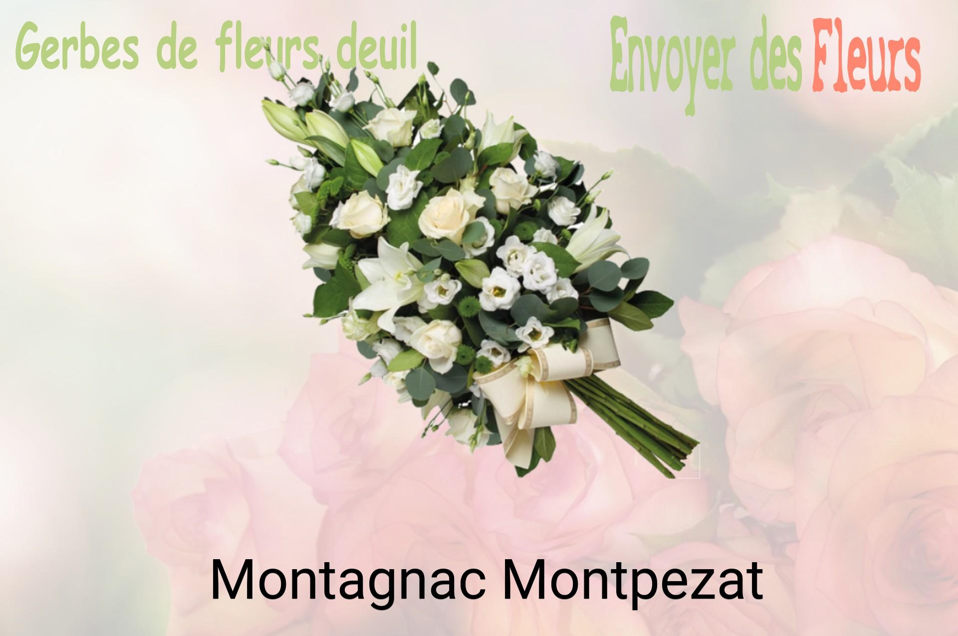 Gerbe de fleurs de deuil livrée à Montagnac-Montpezat